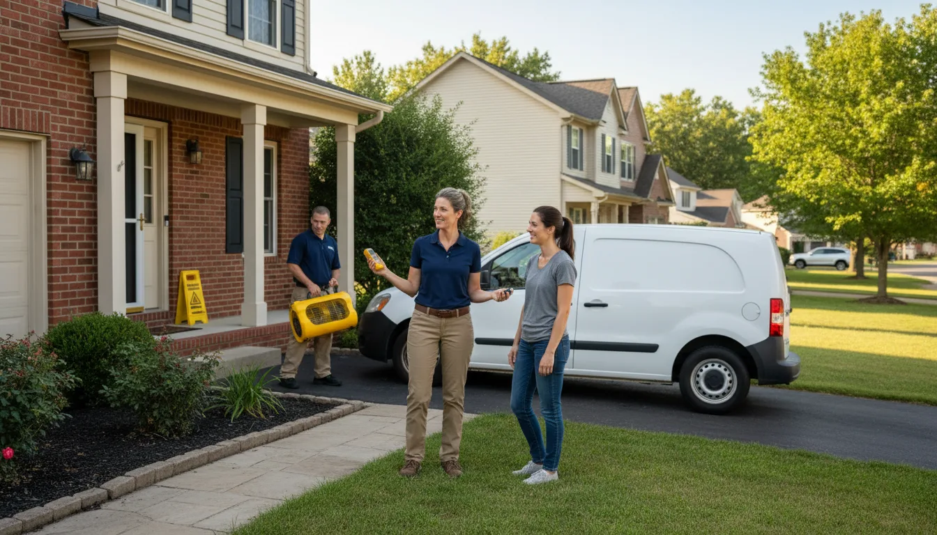 Residential water damage restoration in Hurdland, MO
